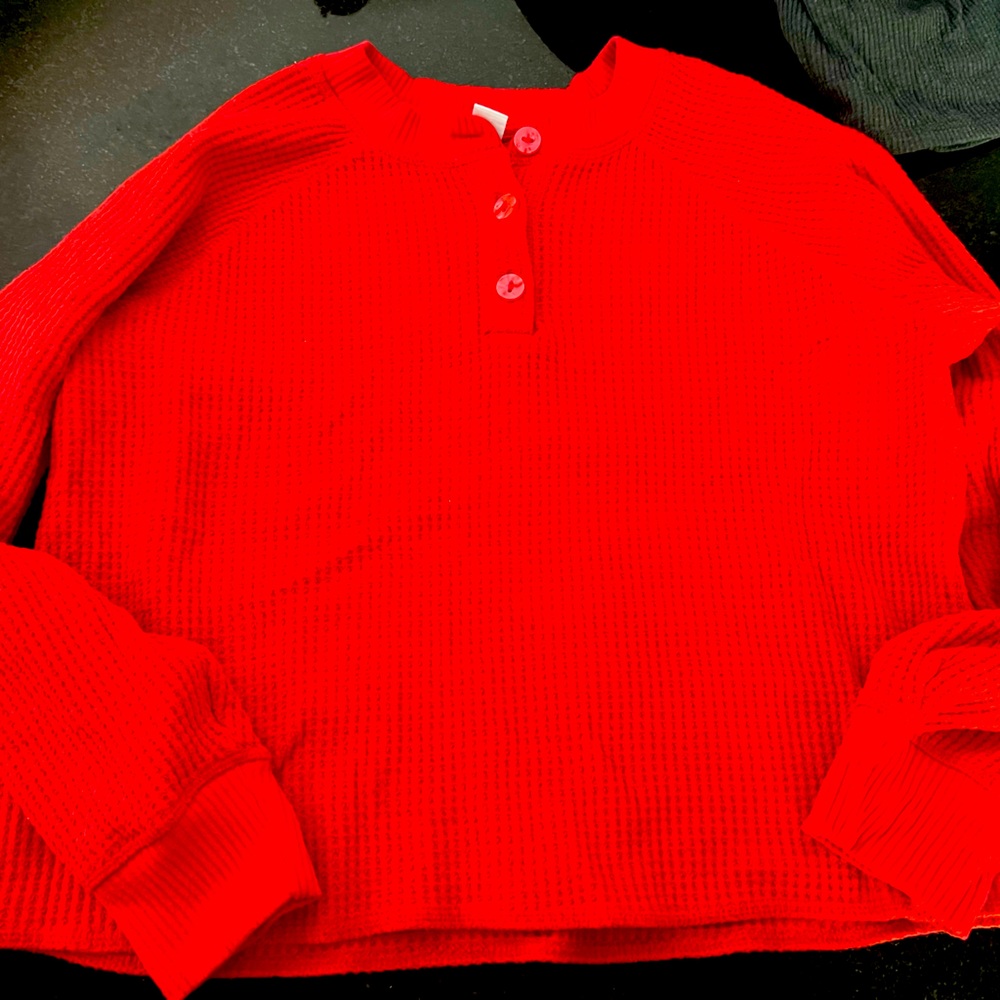 Old Navy Red crop top thermal